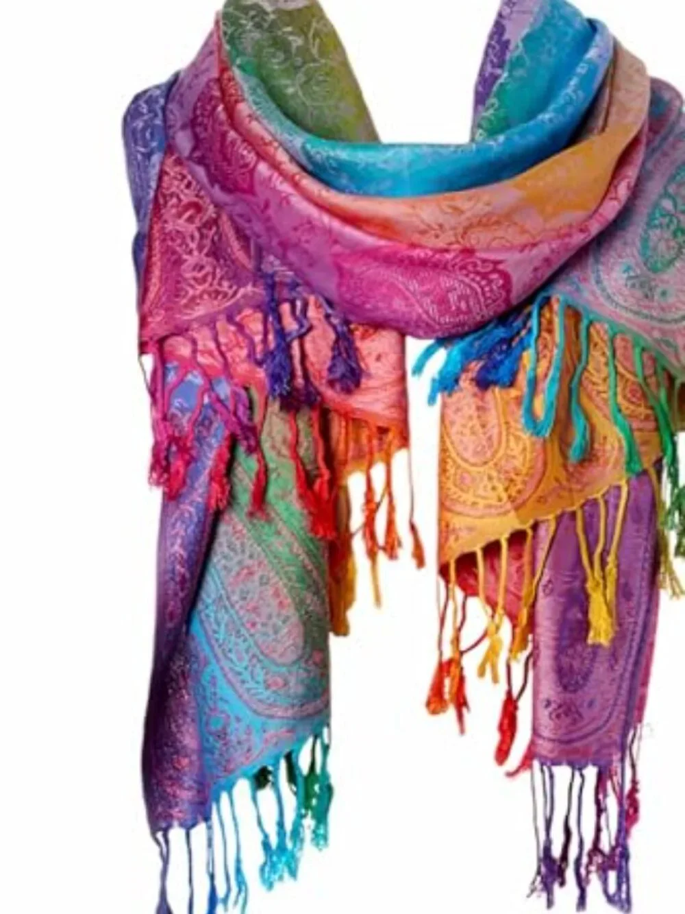 Bohemian Travel Scarf, Jacquard Beach Wrap, Oversized Photoshoot Shawl